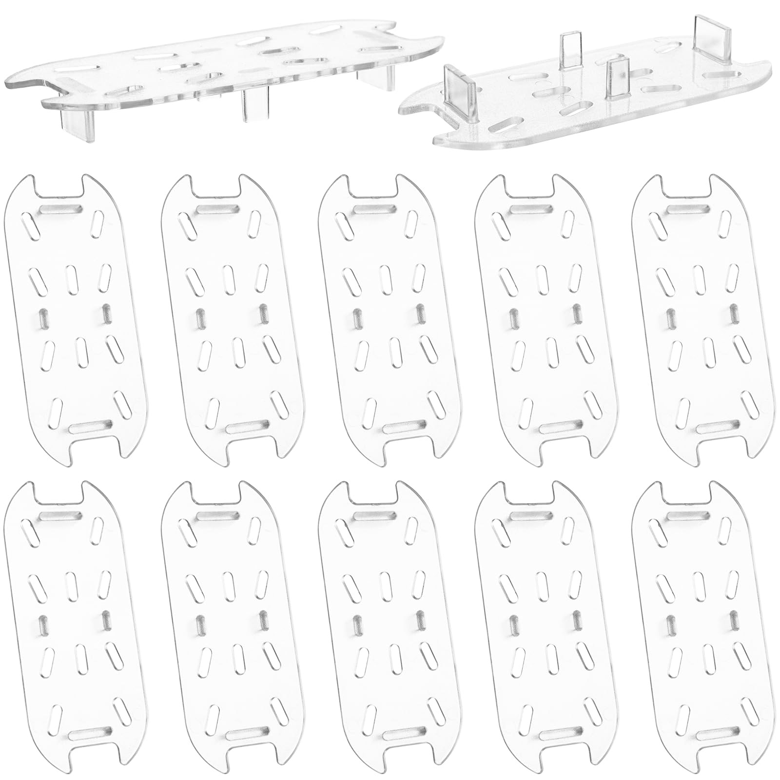 12 PCS Clear Plastic Drain Shelf for 1/9 Size Food Pan – Acrylic Grate Trays …