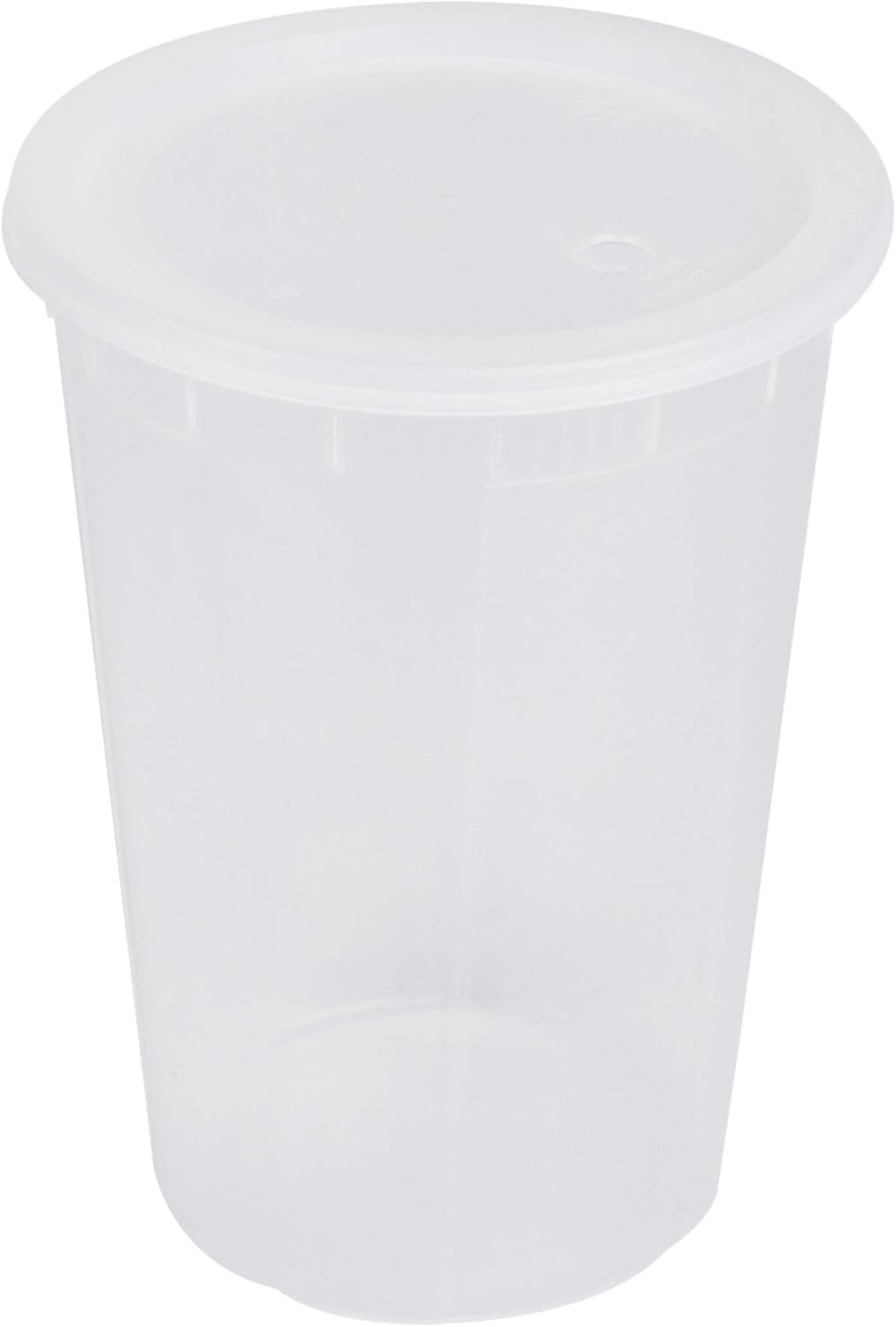 Crystal Clear 100 ct 48oz Round Plastic Containers | Durable & Leakproof Design