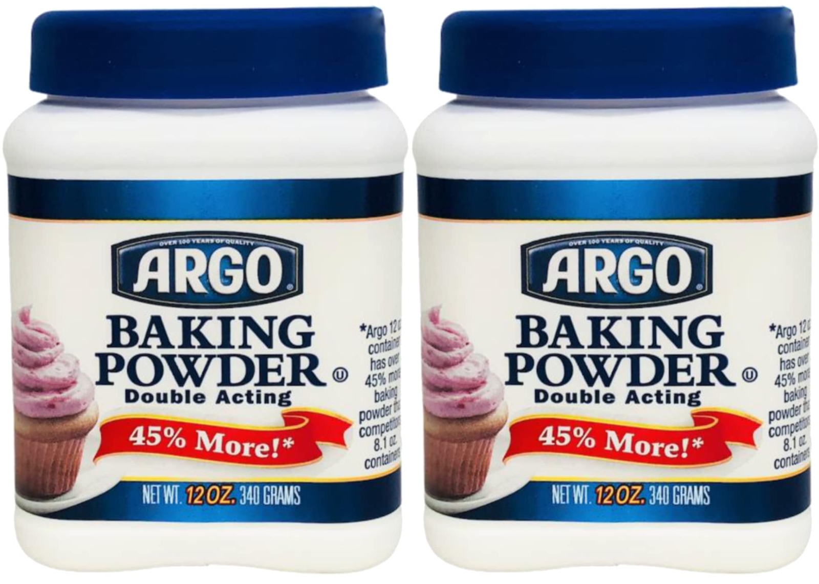 12 Ounce Pack of 2 Leavening Agent Stay Fresh Container Gluten Free Aluminum …