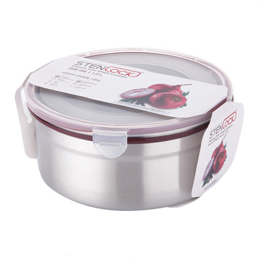 STENLOCK Classic Stainless Steel Side lunch Box 1800ml Circle NO 8