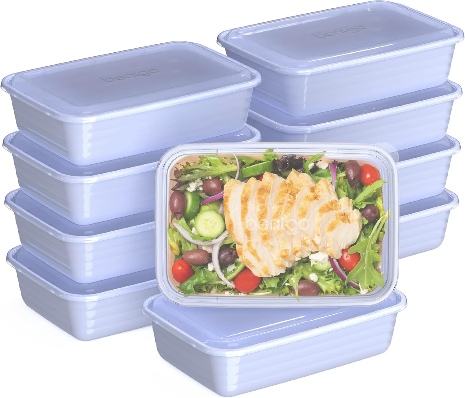 Prep – 20-Piece 1-Compartment Reusable Meal Prep Containers with Lids, PFAS & BP