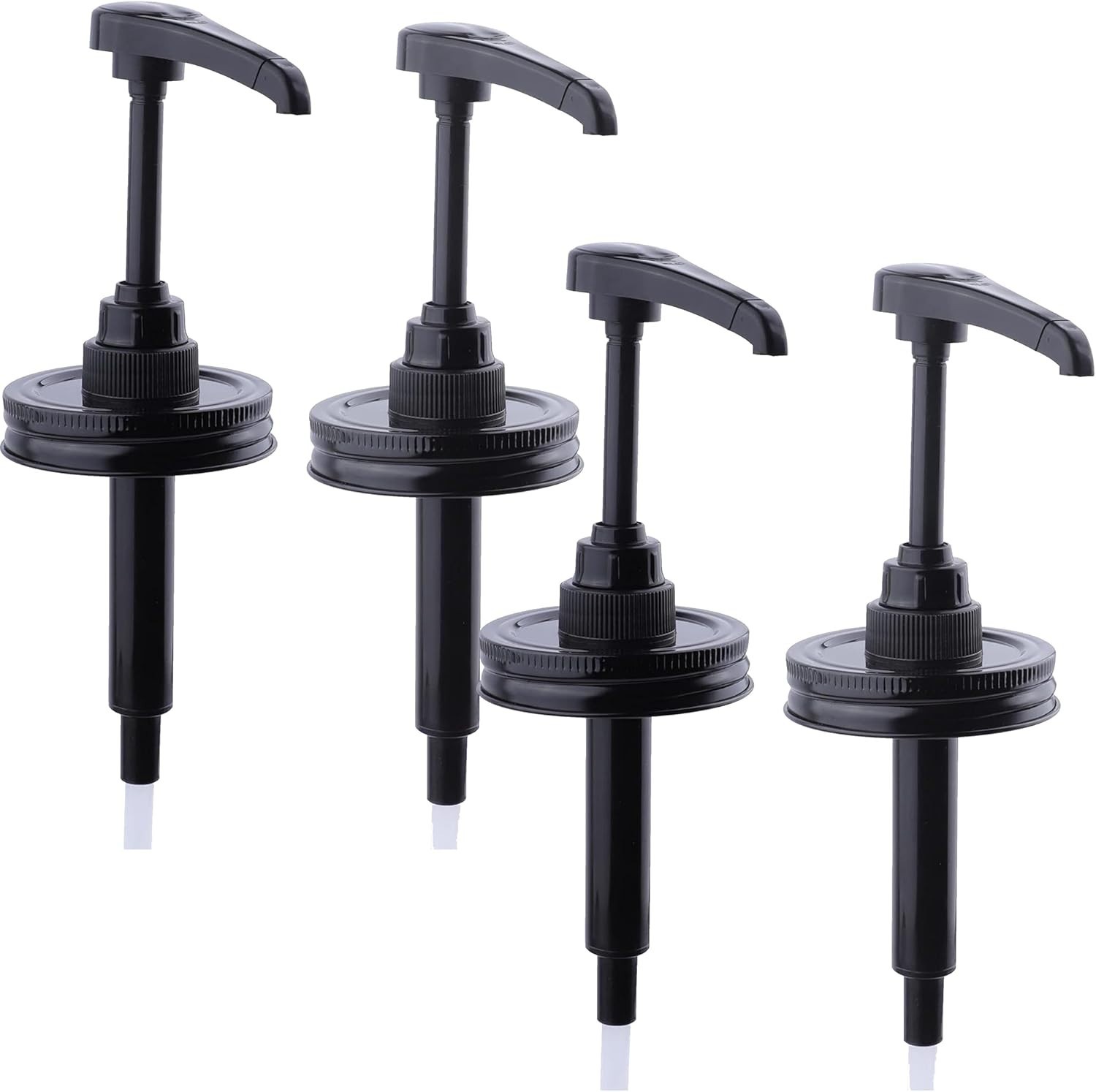 Mason Jar Syrup Honey Sauce Dispenser Pump Lids For Regular Mouth Airtight