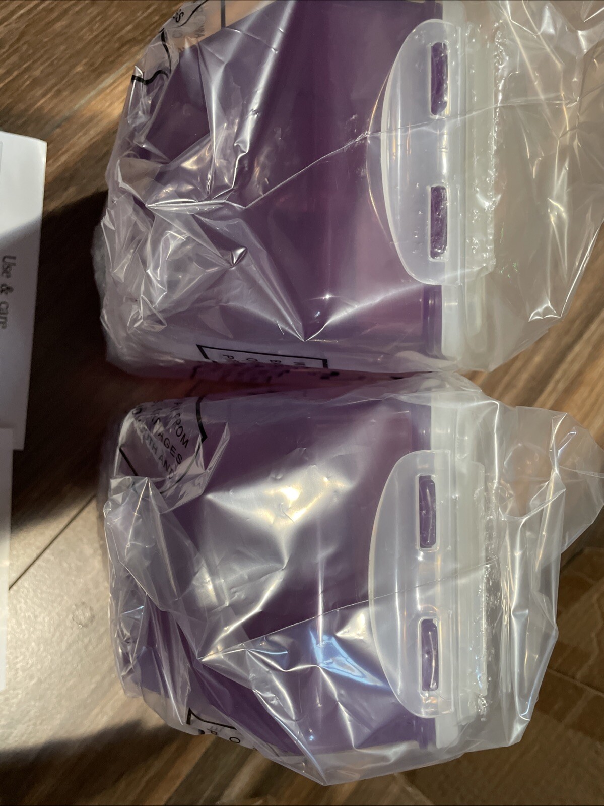 Lock N Lock Food Storage Containers 2.6 Quart (2) Containers Purple Flip Top