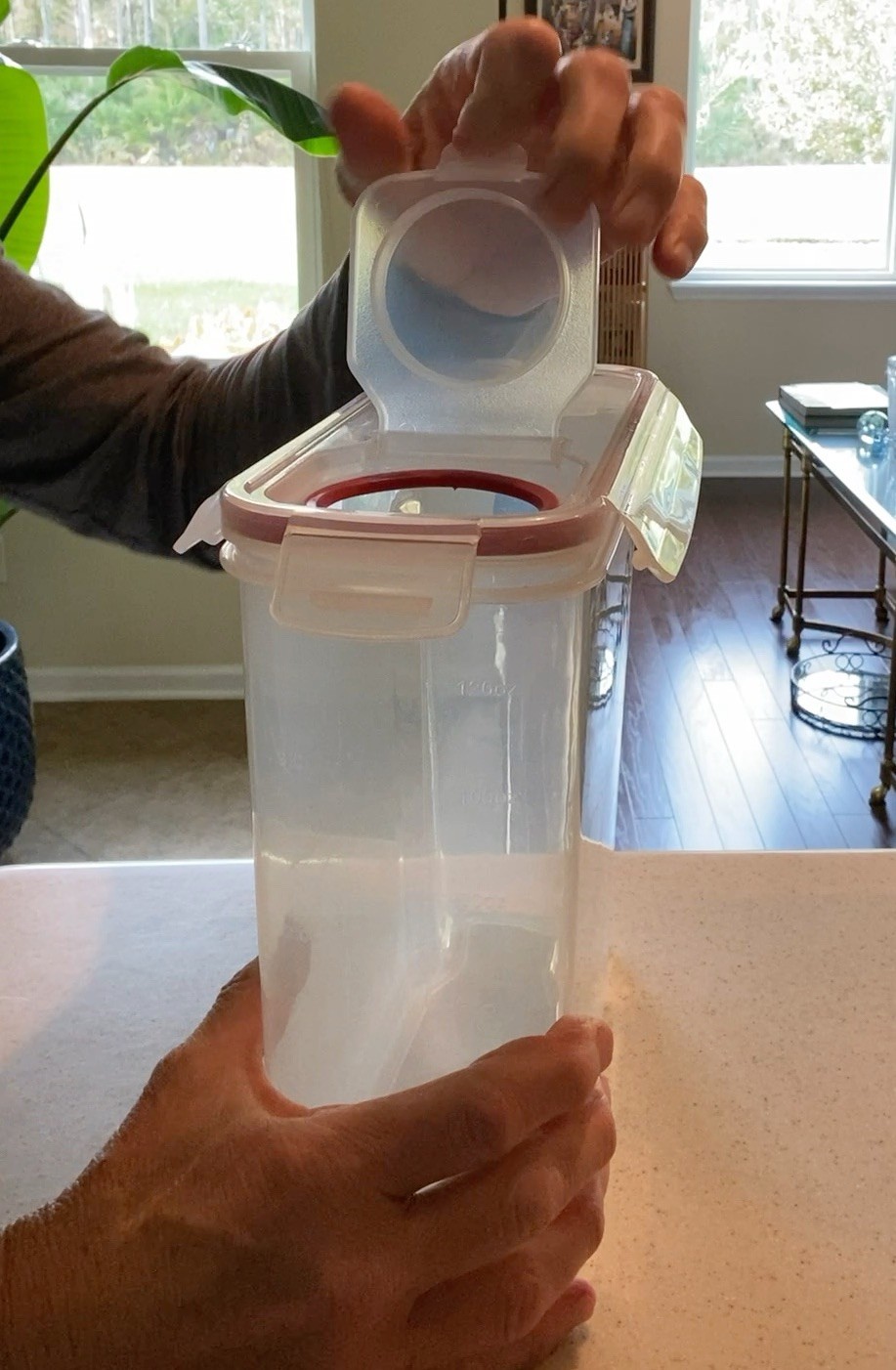 2-Piece Kitchen Food Containers for cereals, Food-durable, Airtight, Leak-Proof