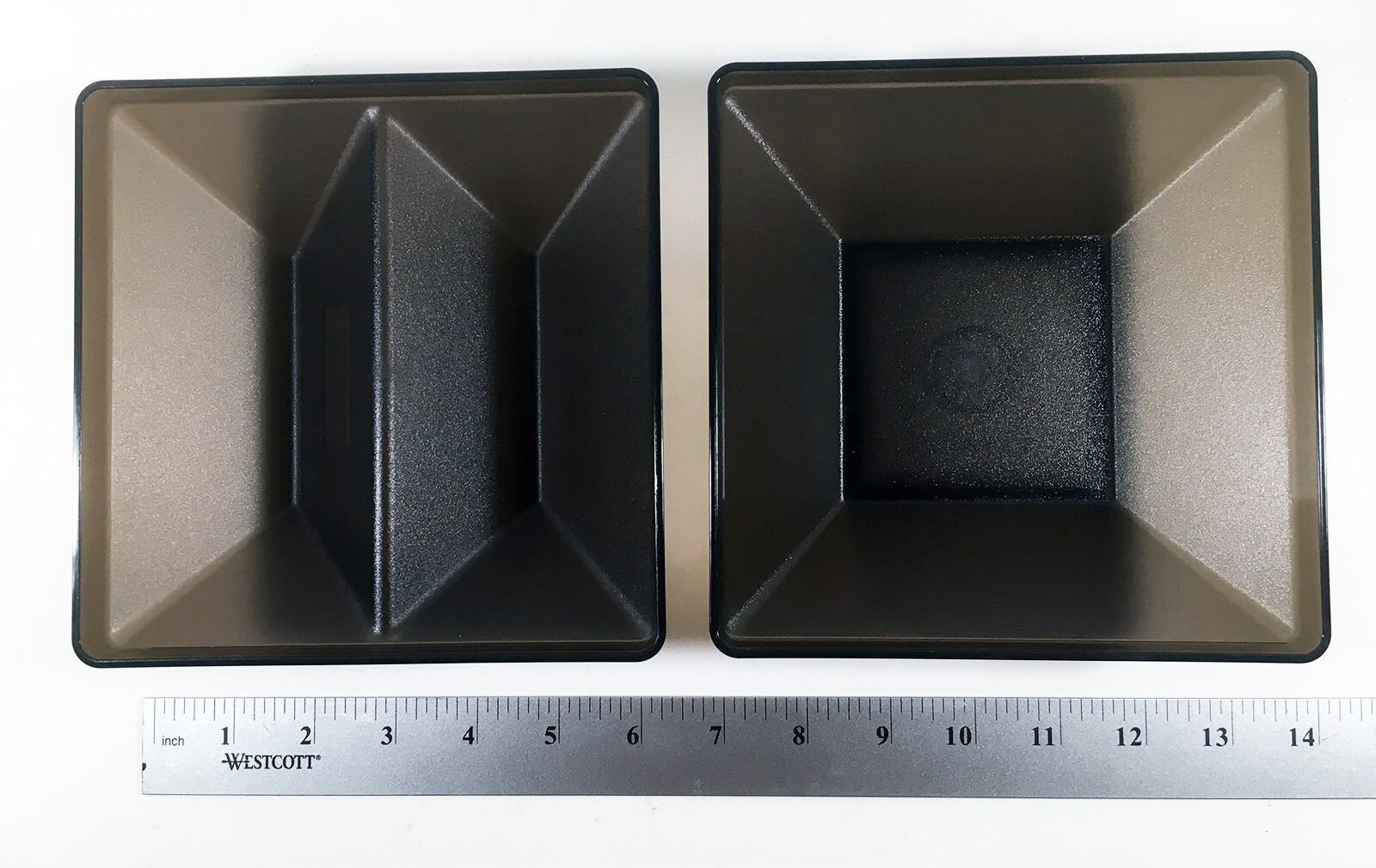 6 Tupperware Containers – Black/Dark Brown – With Lids – Excellent Condition!