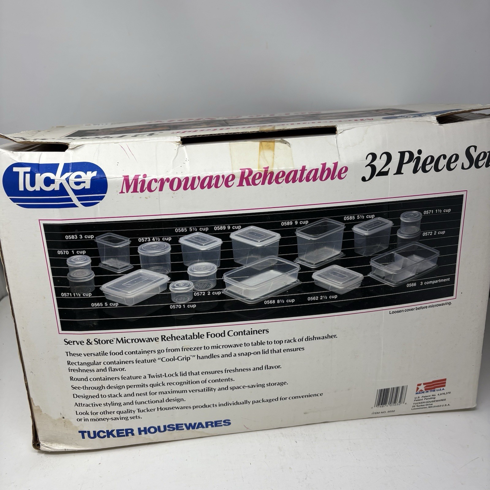 Vintage Tucker Serve & Store 32 Pc Food Container Set – Missing 2 Pieces