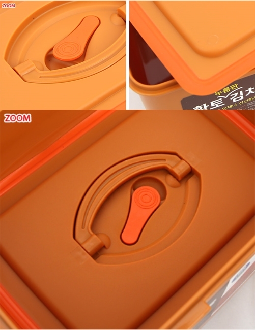 BPA Free Korean Red Clay HWANGTO Vacuum Airtight Kimchi Container 2.7L, 6.3L
