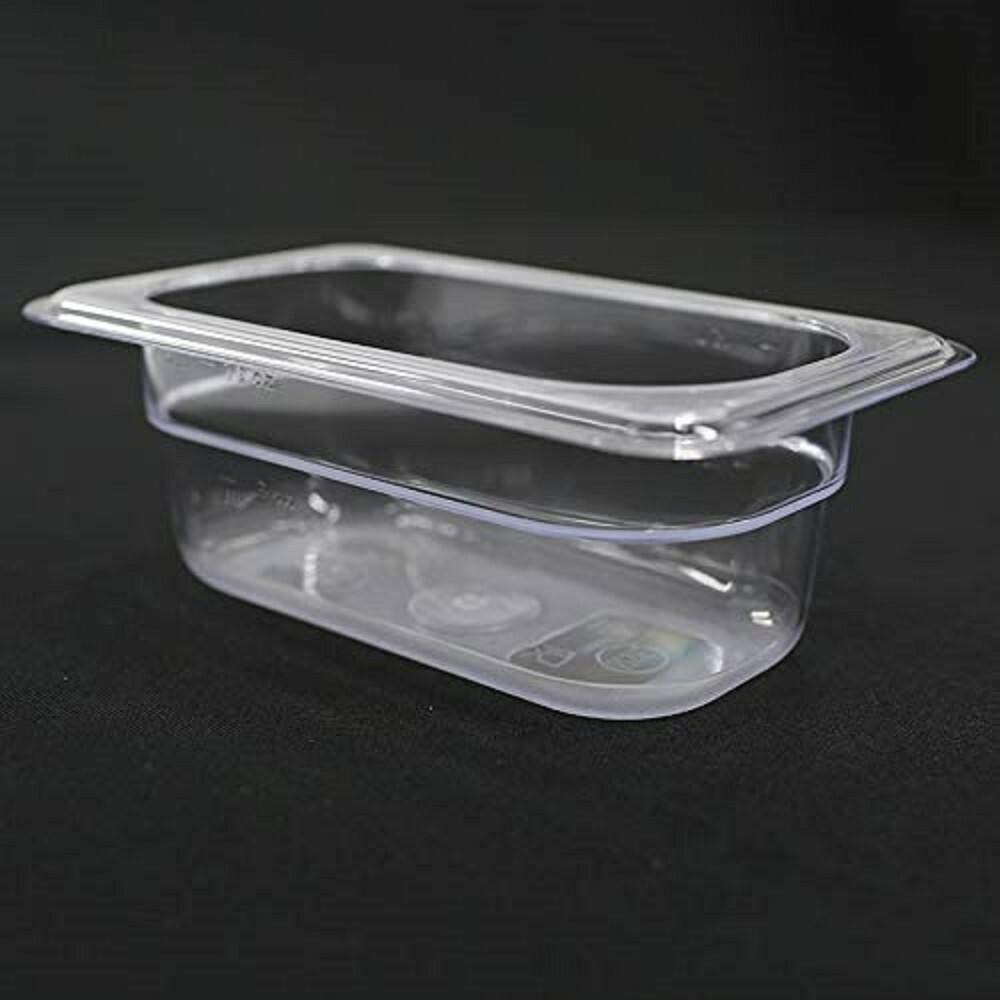 Hakka 6 Pack 1/9 Size Food Pan 2.5″ Deep Clear Polycarbonate Storage Container