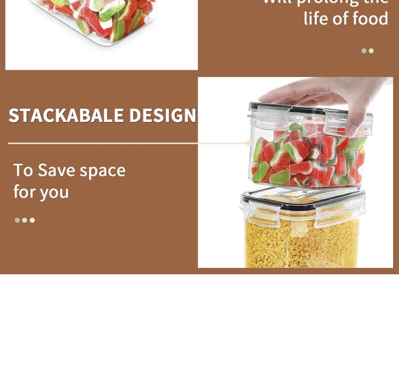 Airtight Food Storage Containers Set, 16 Pcs BPA Free Plastic Dry Food Canisters