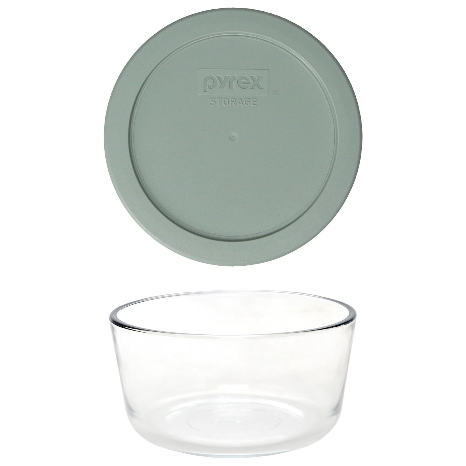 Pyrex 7201 (4-Cup) Glass Bowl and 7201-PC Tranquil Green Lid – Made in the USA