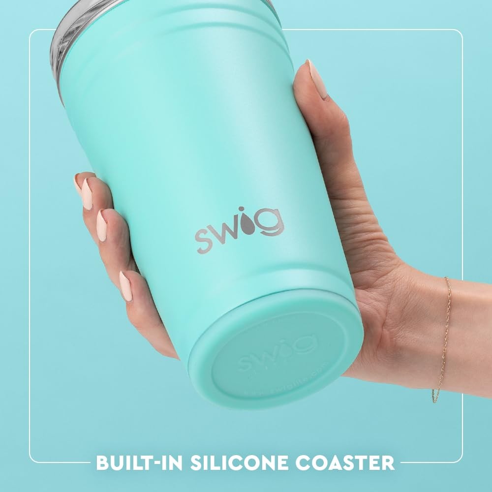Swig Life 24Oz Party Cup Stackable Insulated Travel Coffee Tumbler Ez Slider