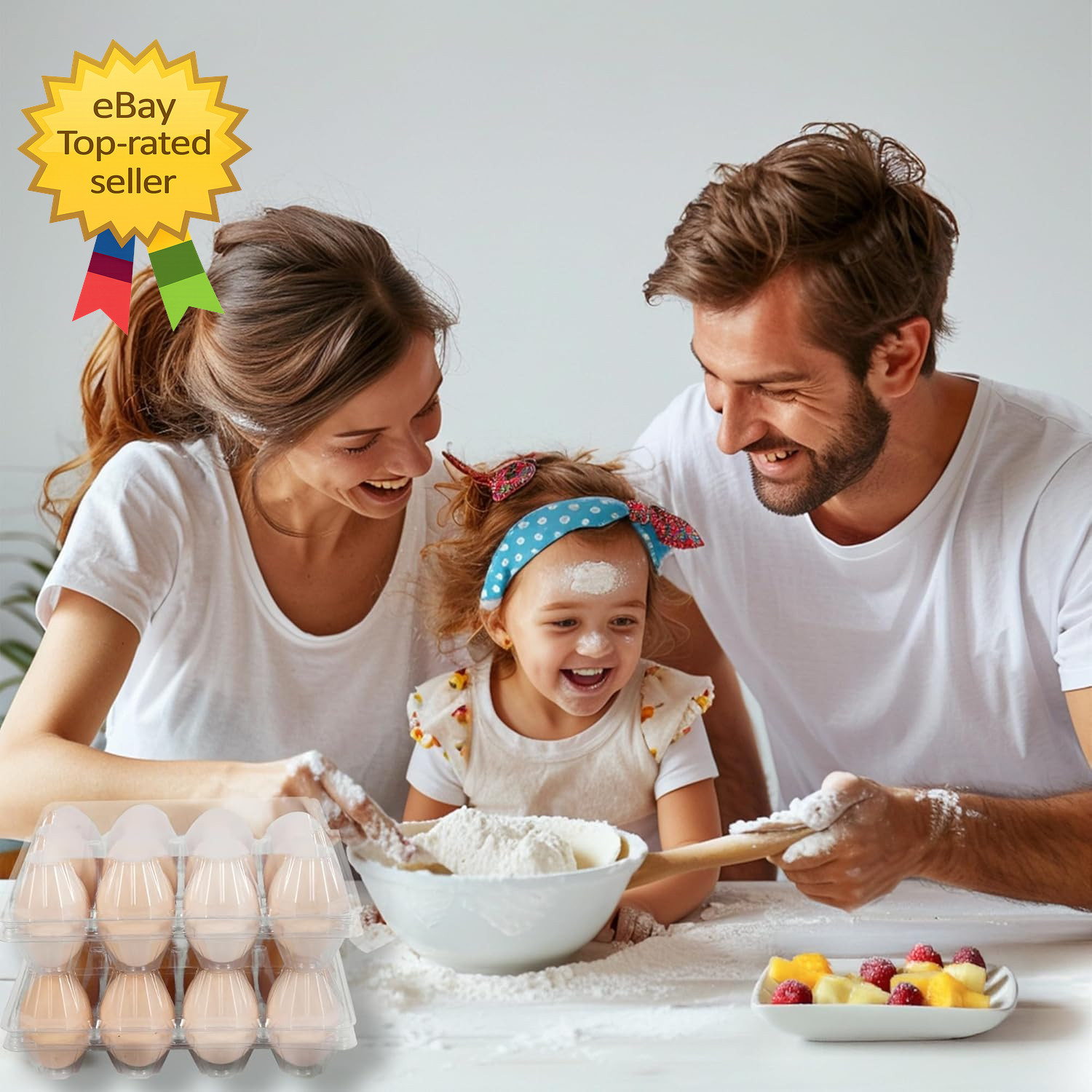 100 Pack 12 Count Plastic Egg Cartons Bulk Cheap Clear Reusable Egg Containers