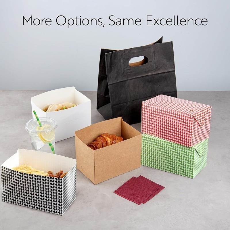 Fast Top Paper Takeout Container 71oz Leak Proof Durable Food Box Meals New