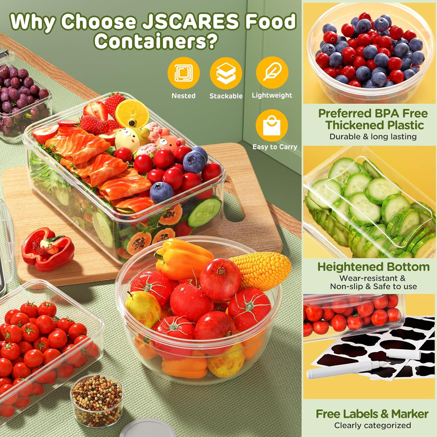 40 PCS Food Storage Containers with Lids Airtight (20 Lids &20 Containers) – Lea