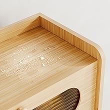 Bread Box,Extra Large 2-Tier Bamboo Bread Box for Kitchen Countertop,Bread