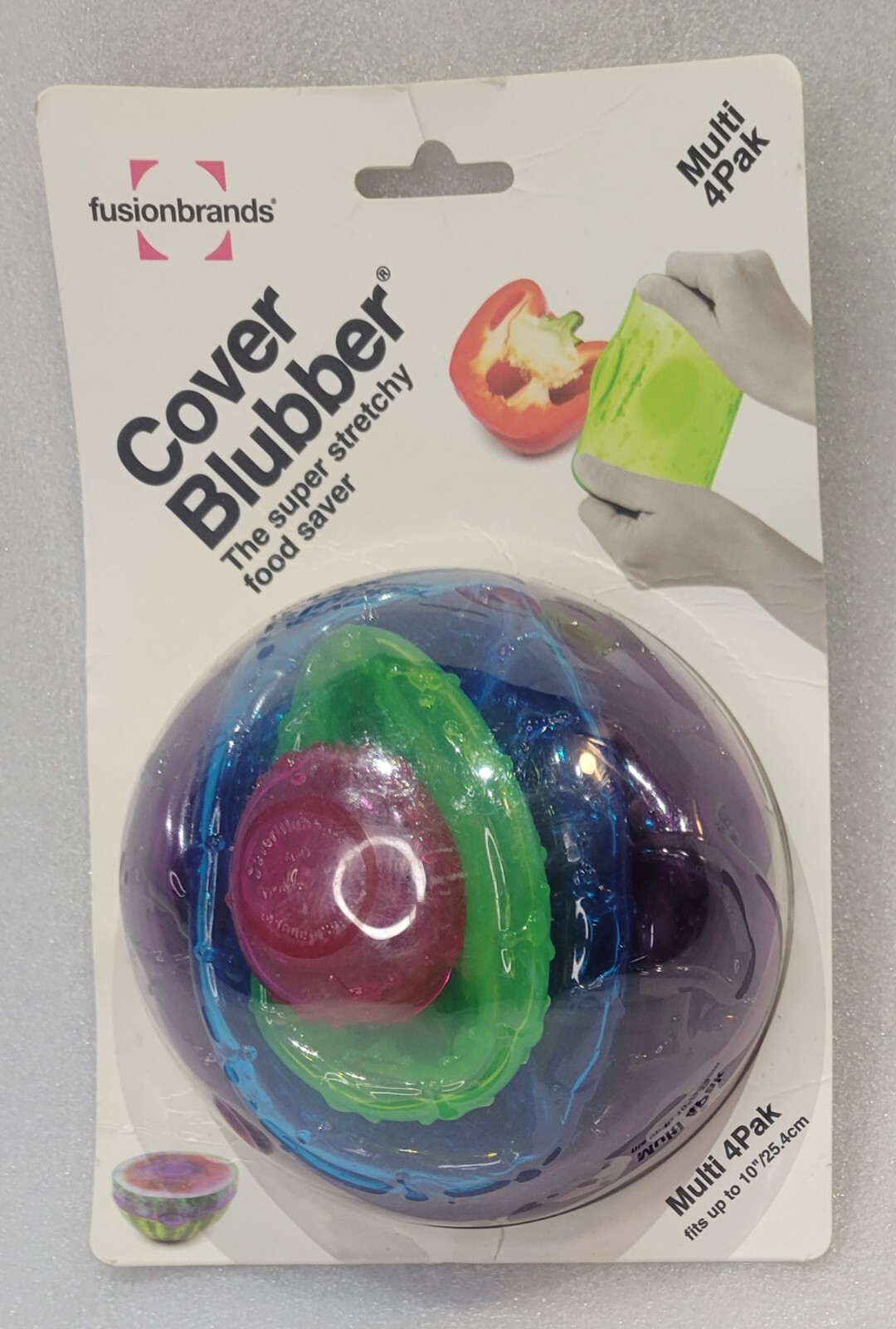 FusionBrands Cover Blubber, Multicolored 4 Pack – Small/Medium/Large/X-Large NEW