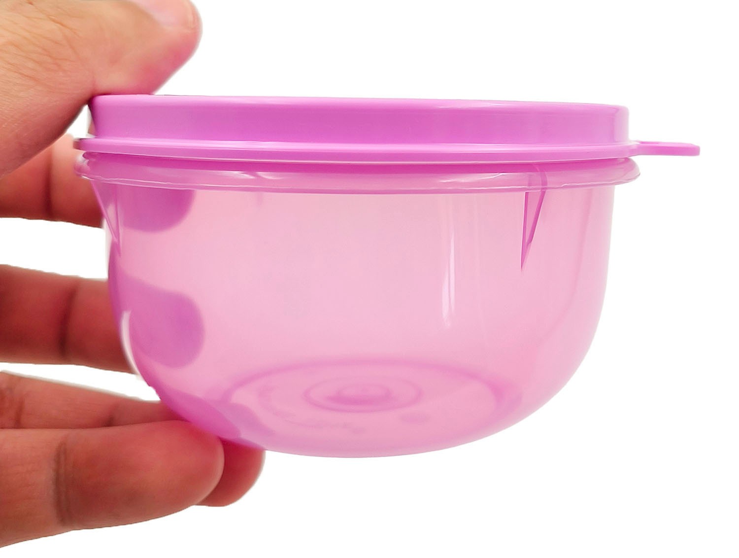 Tupperware Green Purple Plastic Mini Snack Cup Bowl Food Container 230ml (6) Set
