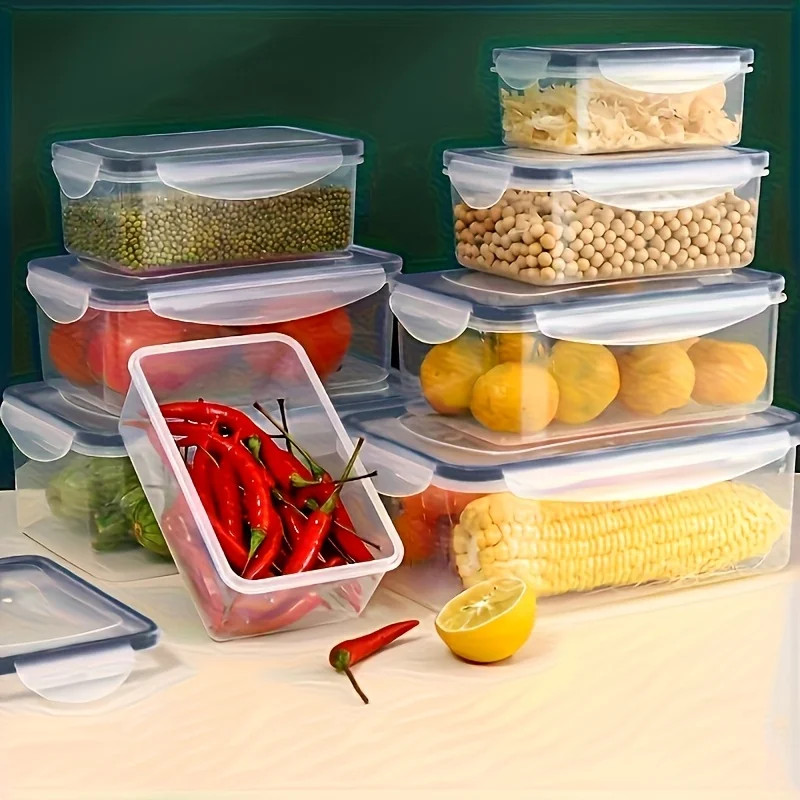 8-PC BPA-Free Airtight Food Containers with Locking Lids – Microwave/Freezer Saf