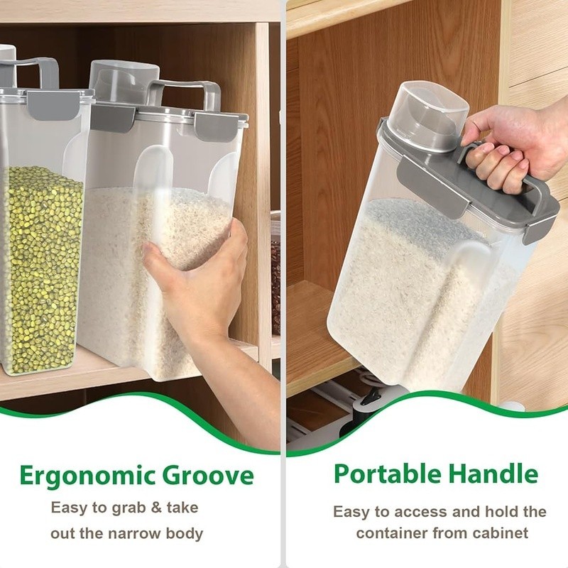 Airtight Food Storage Container Dry Goods Rice Cereal Pet Food Organizer New