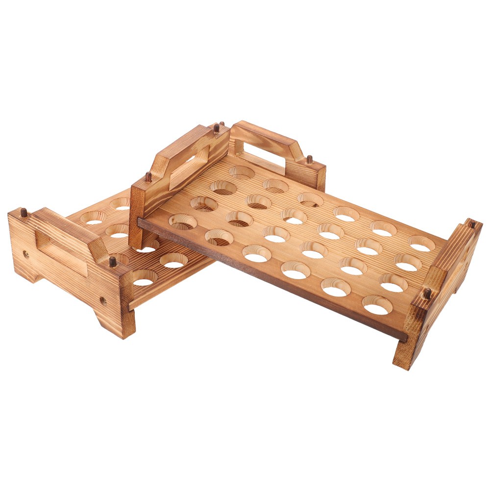Wooden Quail Egg Rack Novelty Easter Holder Countertop Storage Eggs