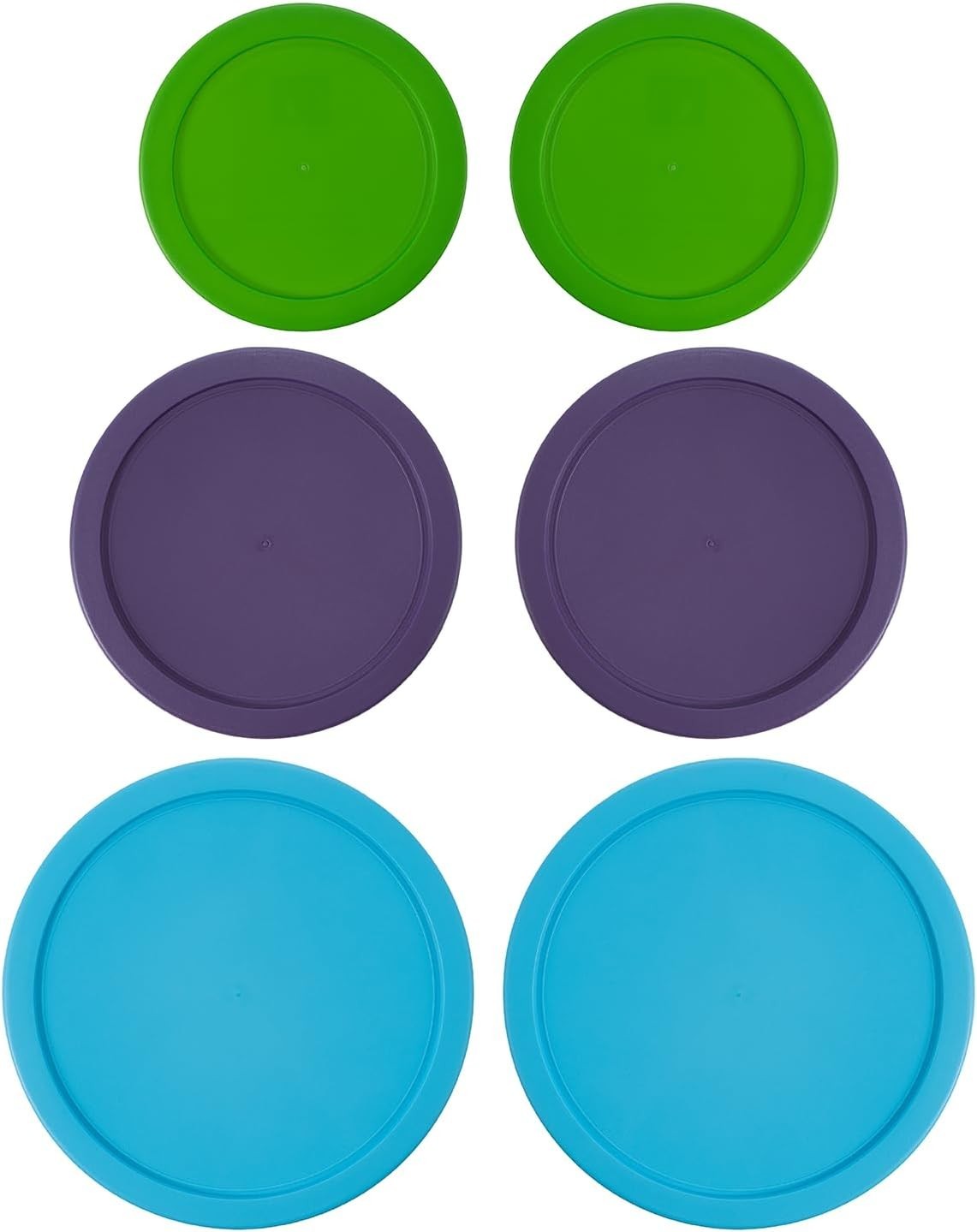 Replacement Lids for Pyrex Glass Containers 2-Cup 4-Cup 7 Cup Round 6pcs Food