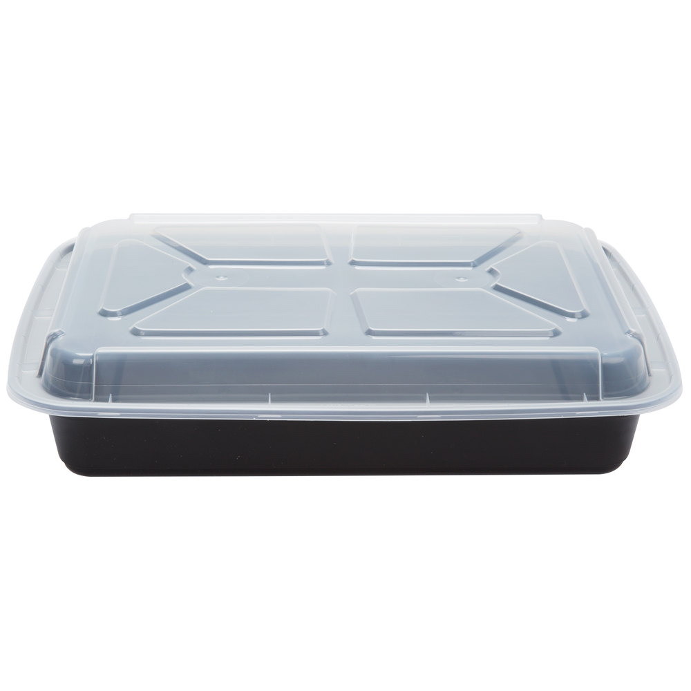 Pactiv 58 oz Newspring NC989B Versatainer Meal Prep Food Container | 150/Case