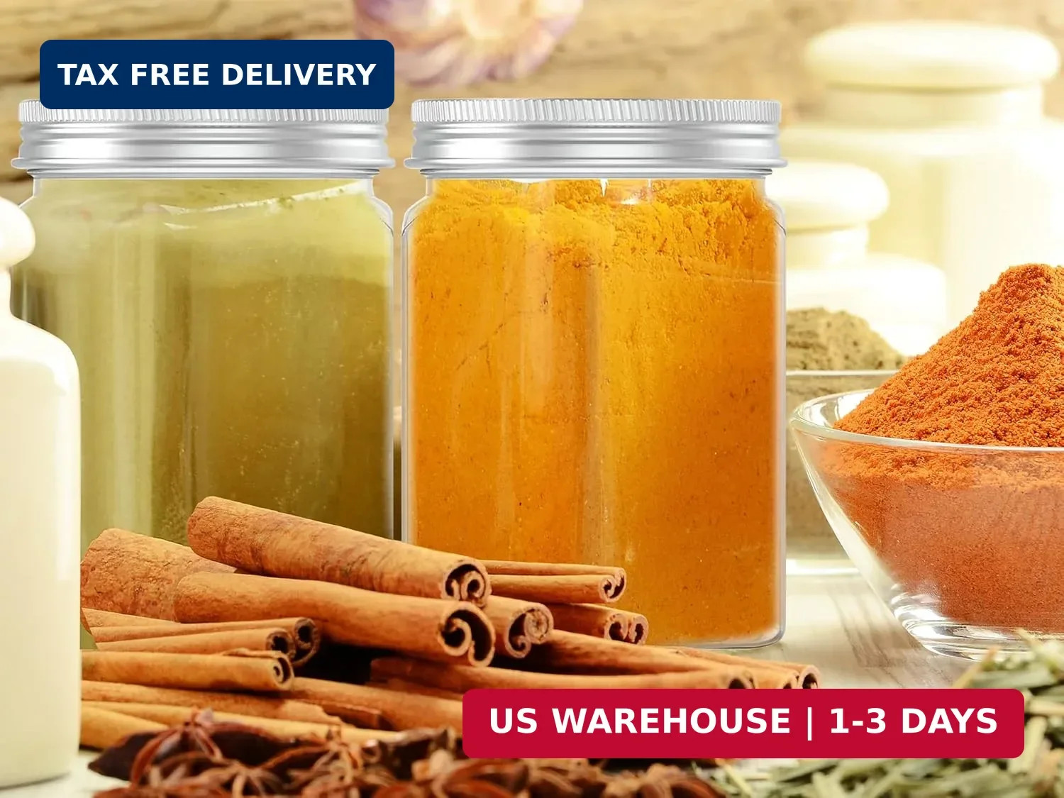 Hulless 24 Oz Clear Plastic Jars 720mL Plastic Containers Reusable Empty Storage