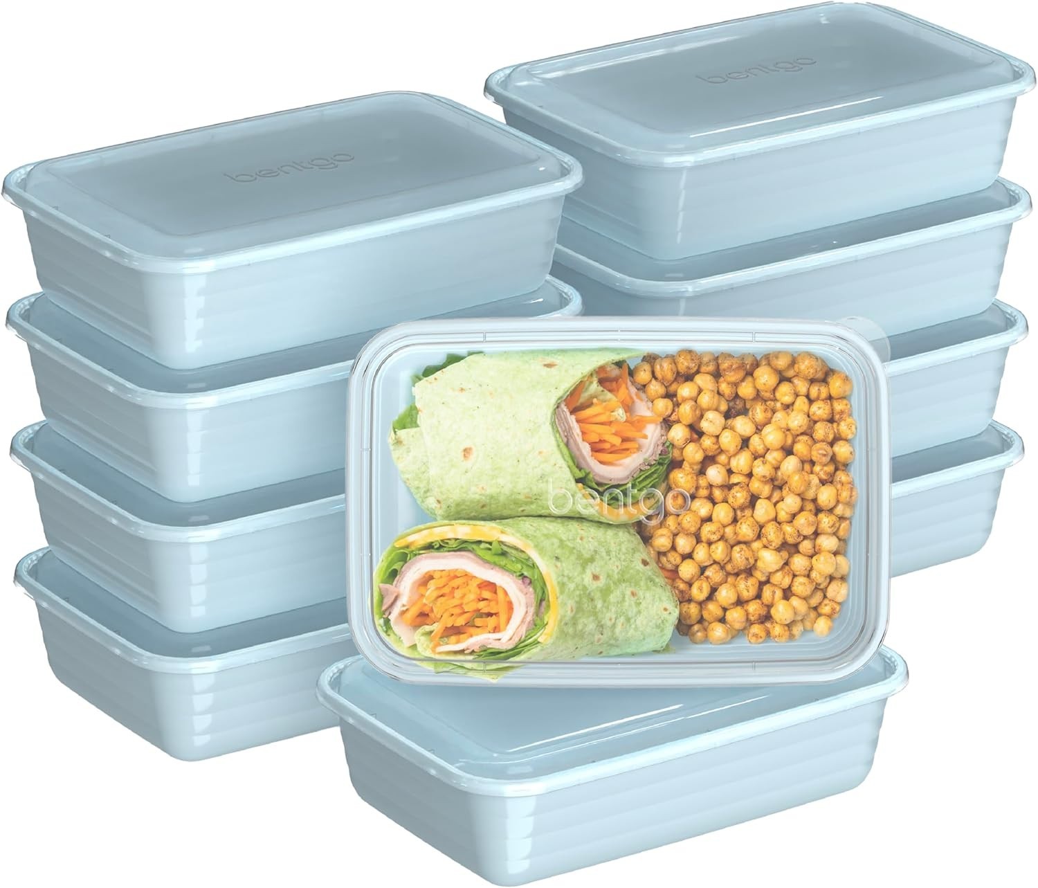 Effortless Meal Prep with 20 Stackable Containers – 4-Cup Capacity & Clear Lids
