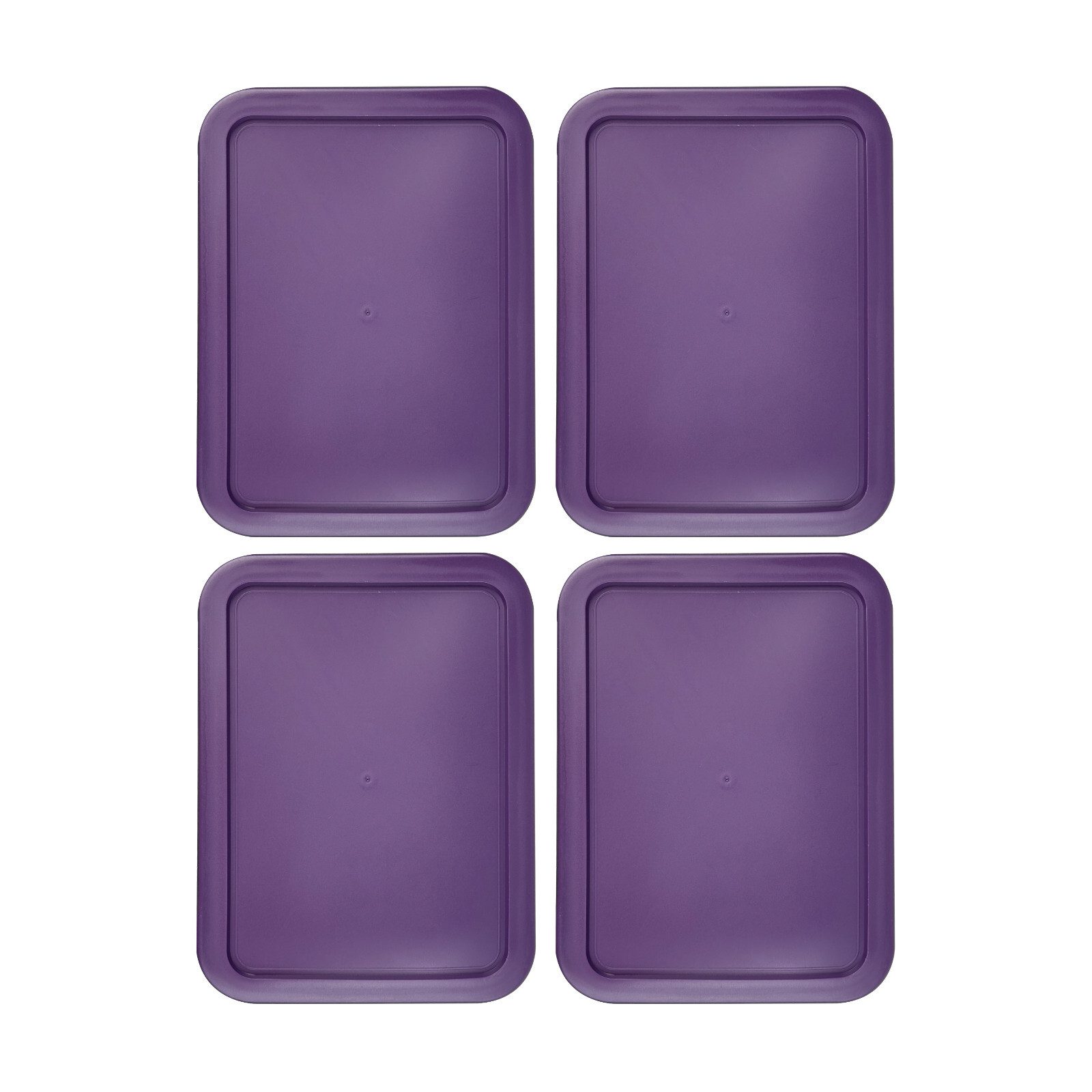 Replacement Lid for 6-CUP Pyrex Cover Rectangle (6.75″ x 8.75″) PURPLE (4-Pack)