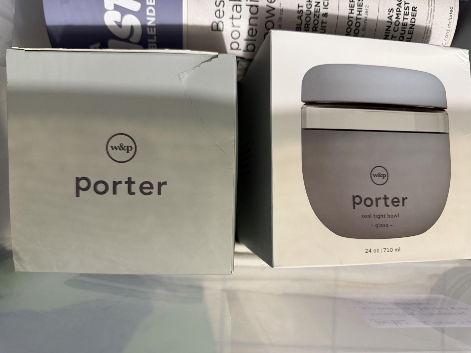 W&P Porter Seal Tight Glass Lunch Bowl Container w/ Lid 24oz/710ml NEW
