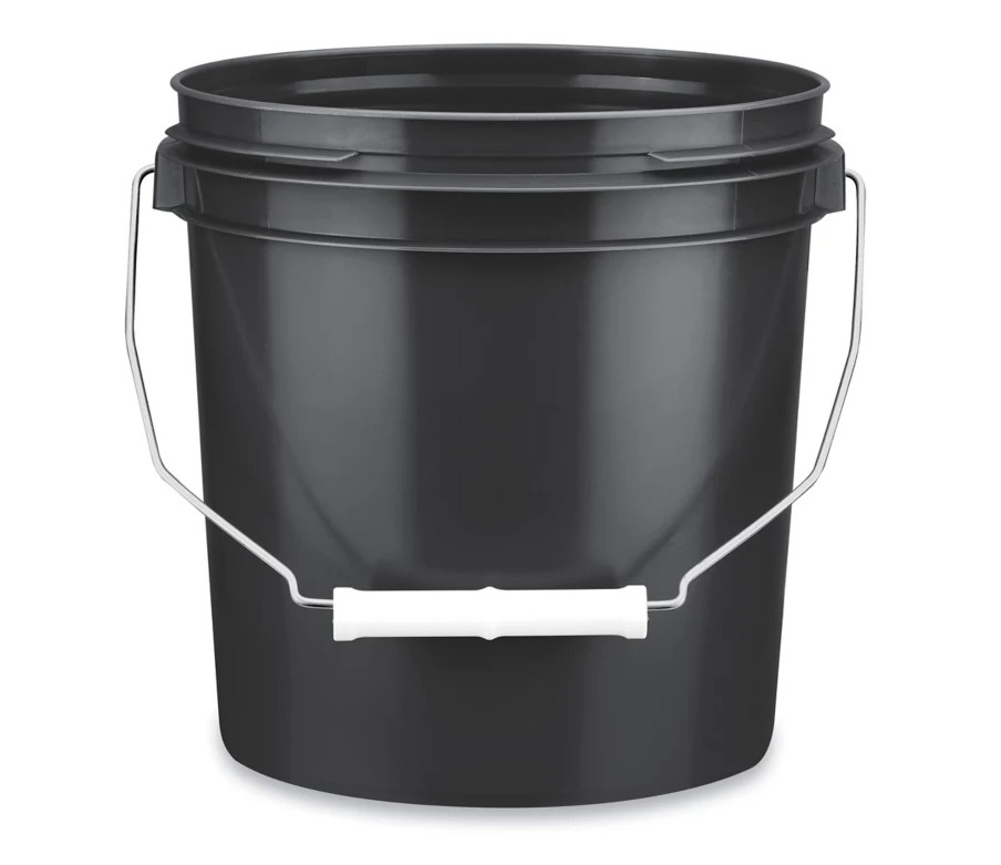 1 Gallon Black Food Grade Bucket BPA Free Food Grade Pails with Lids( Pack of 5)