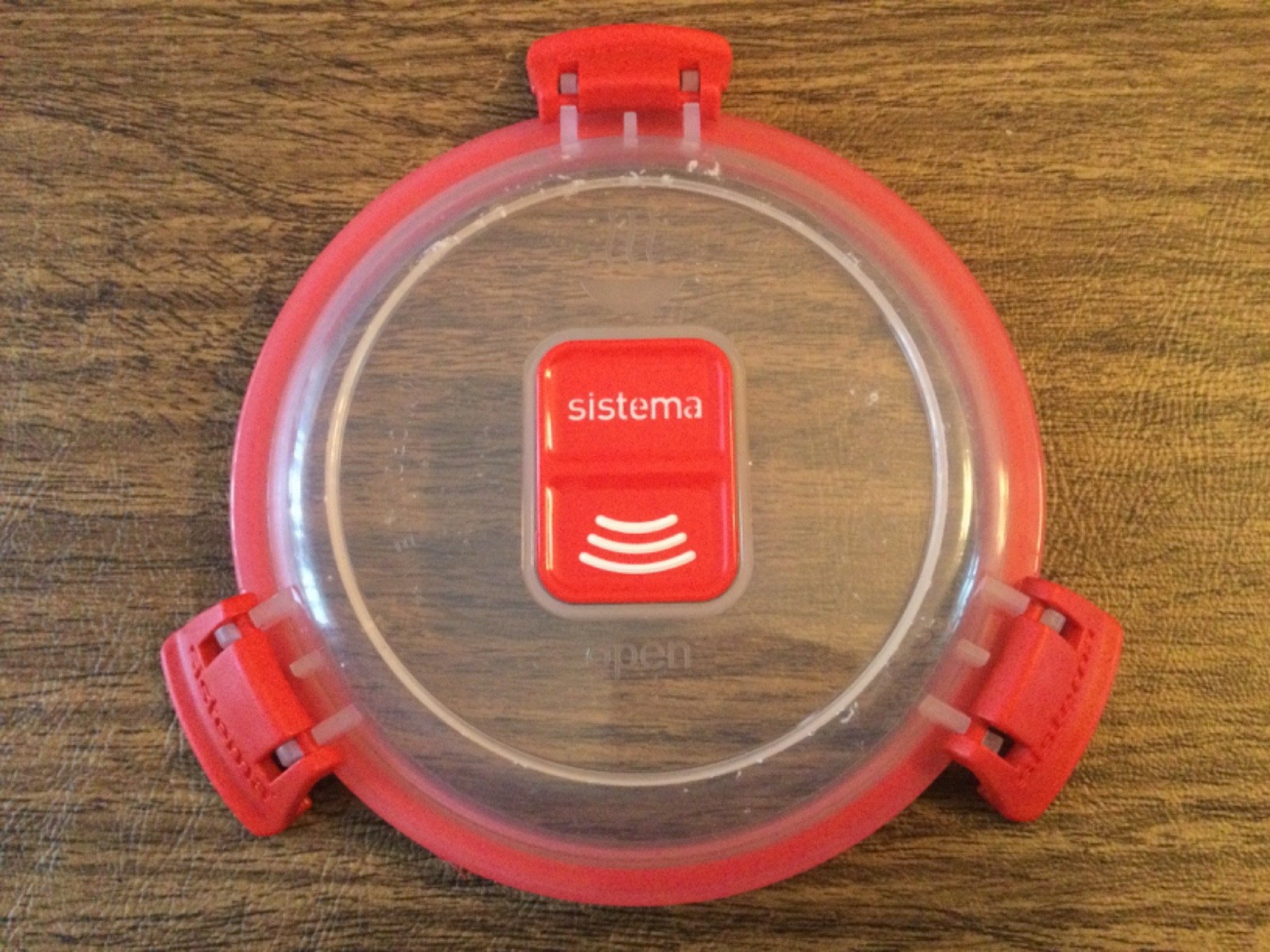 Sistema 5 Inch Microwave Soup Cup Bowl Lid Red