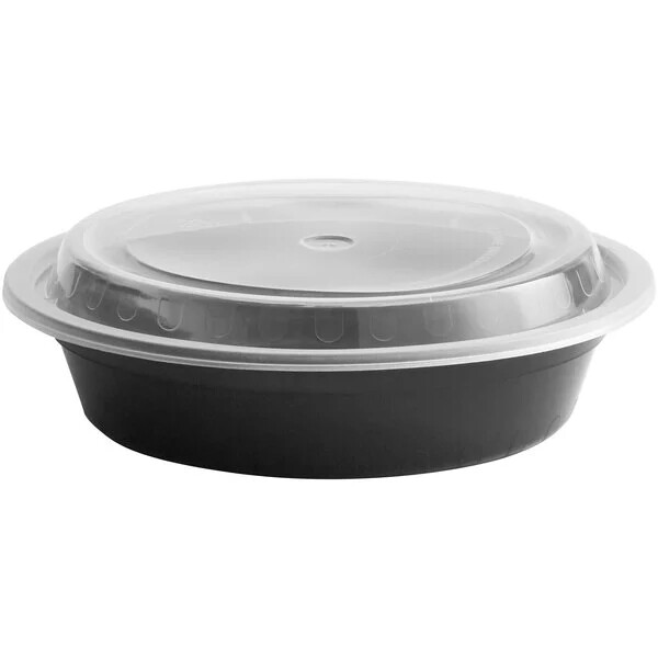 24 oz Rectangle Microwavable Heavy Weight Container w/ Lid 7 1/4″