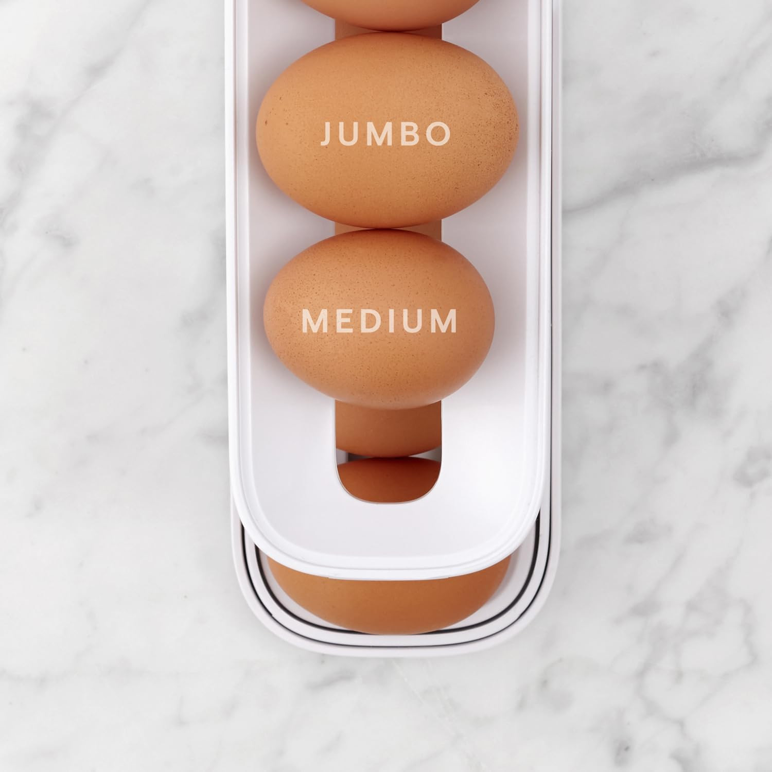 Rolldown™ Egg Dispenser, Space-Saving Rolling Eggs Dispenser and Organizer for R