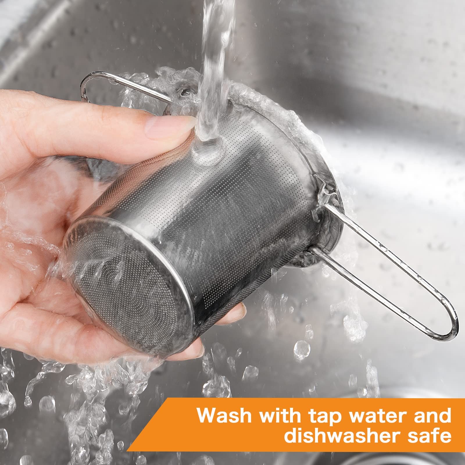 2Pack Tea Strainer, Stainless Steel Infuser 2 Count (Pack of 1), Silver