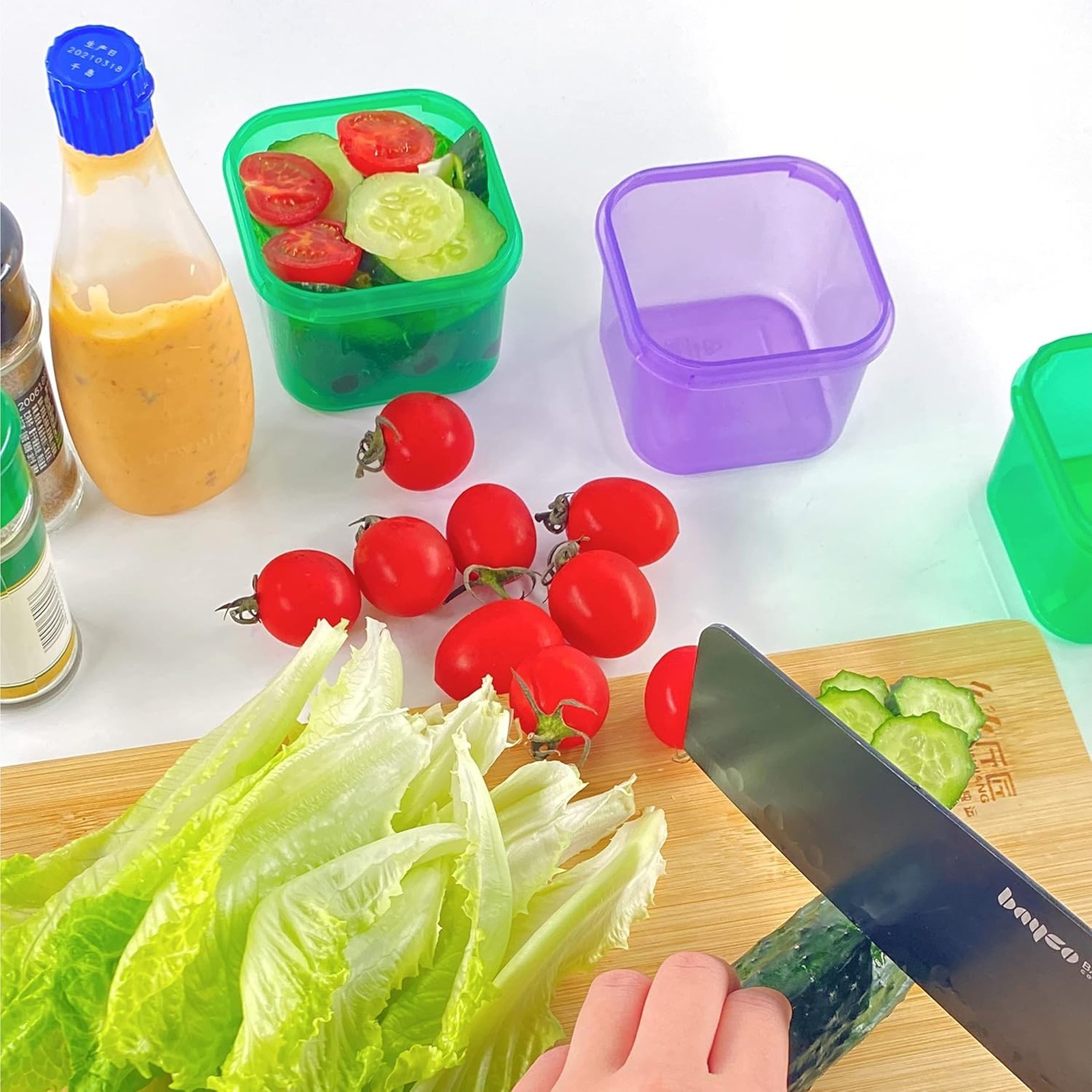 21 Day Portion Control Container Set 14 Pieces BPA Free Food Storage for Meal