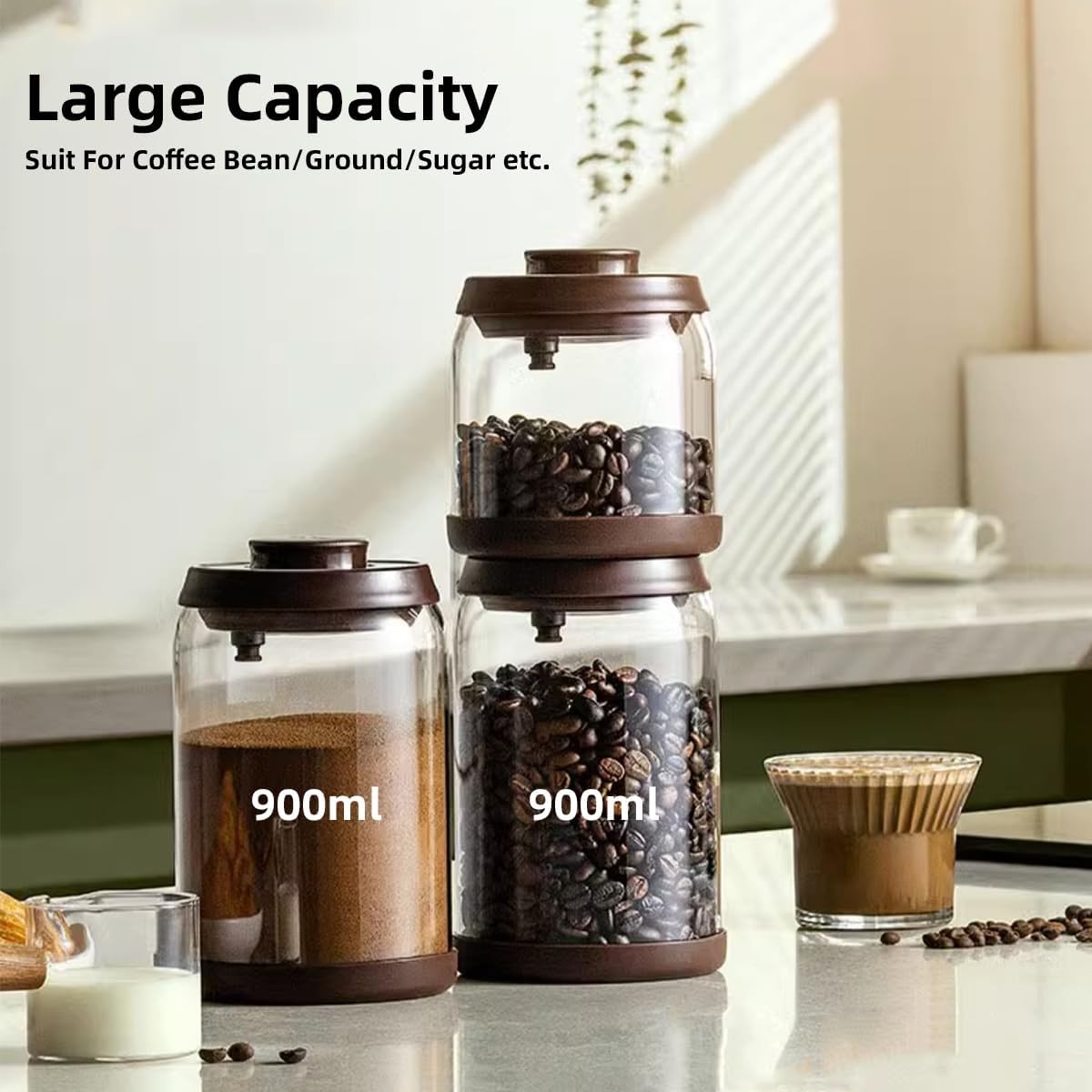 6-Piece Sealed Storage Box Set with Lid Stackable, (0.5, 1.2, 1.8 kg)*2