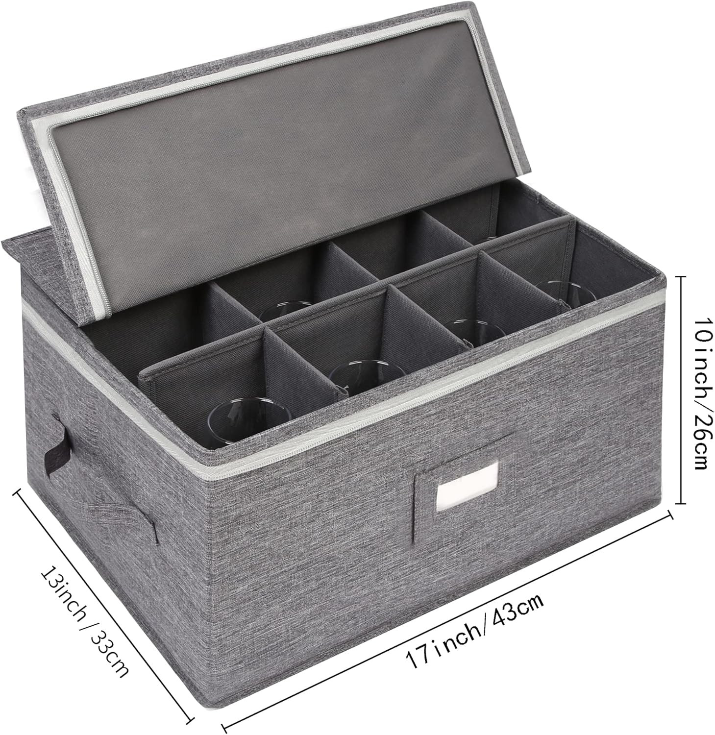 Stemware Storage Cases, Wine Glass Storage Box Containers for Glassware or Cryst