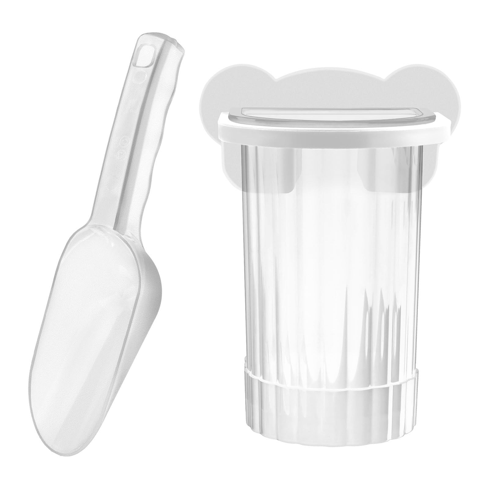 Removable Plastic Ice Scoop with Holder for Freezer Bucket, Kitchen Ice Cube …