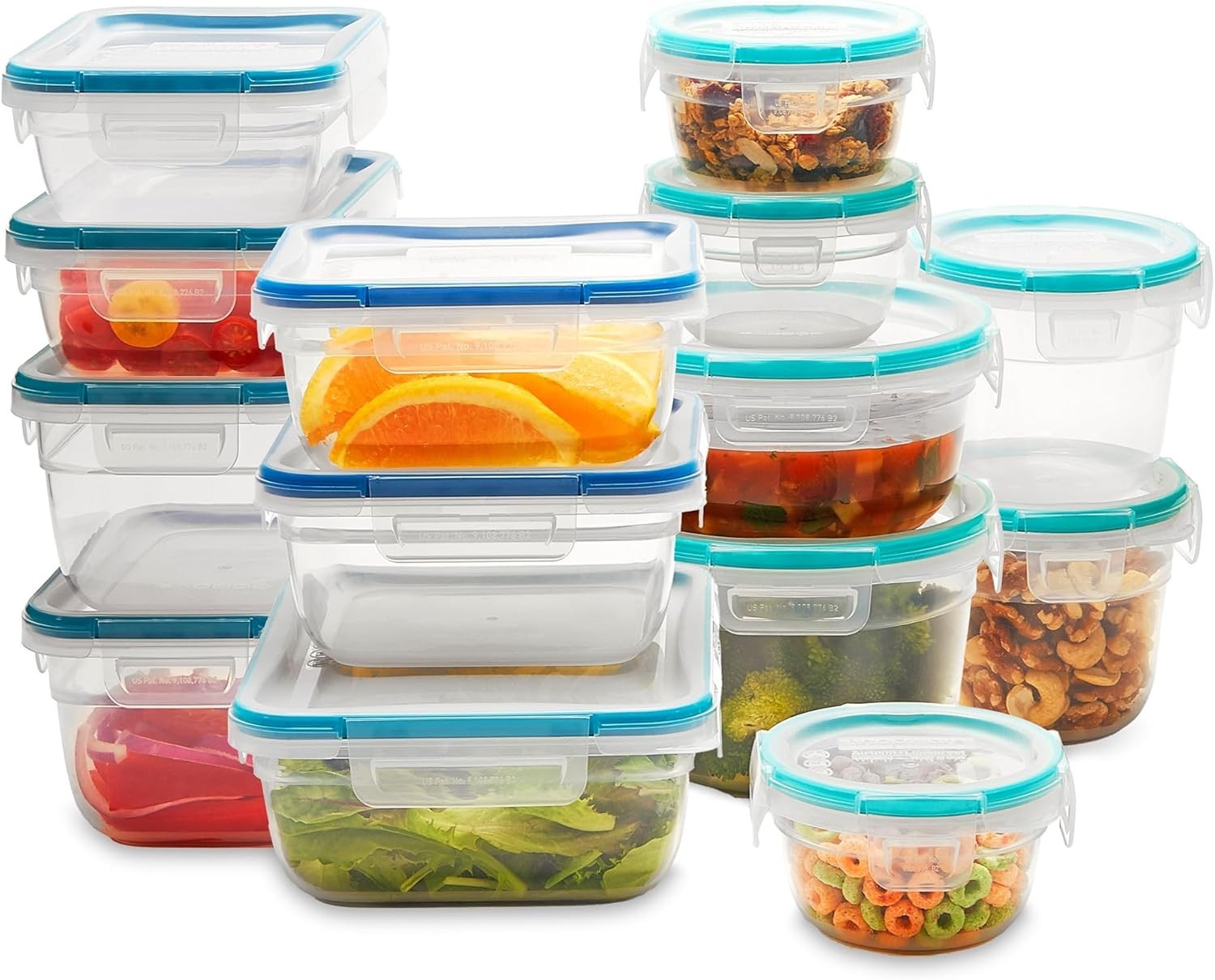 Total Solutions 14-Pack Mixed Sizes Plastic Food Storage Containers Set Airtight