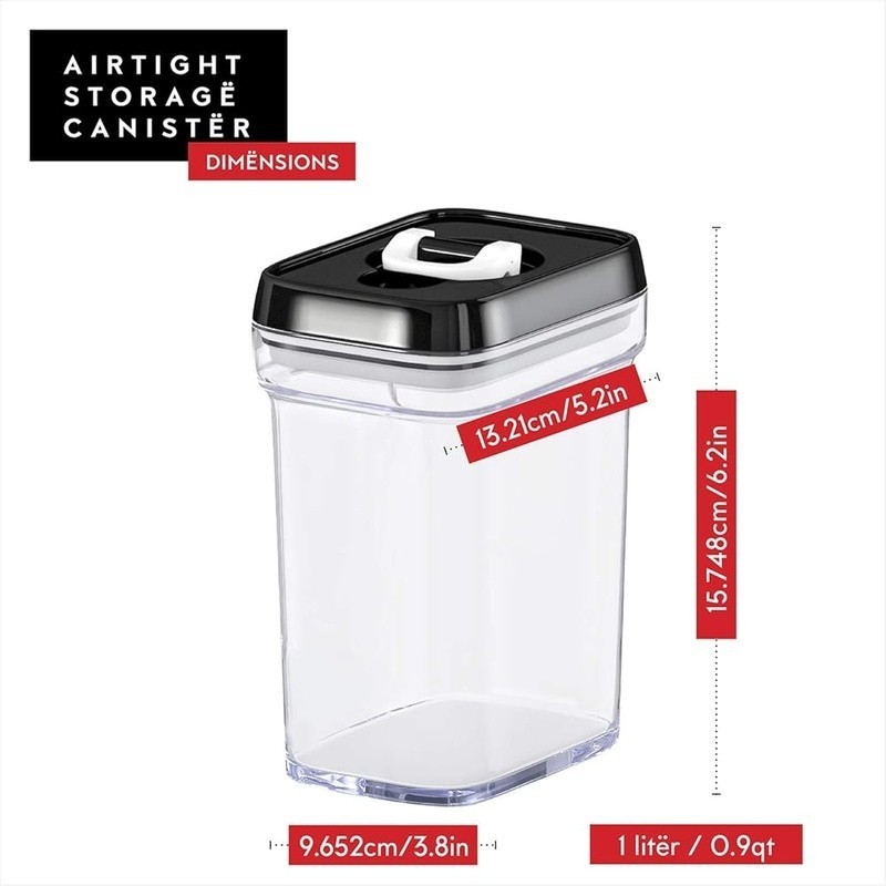 Airtight Food Storage Containers Set 6 BPA-Free Plastic Kitchen Organizers New