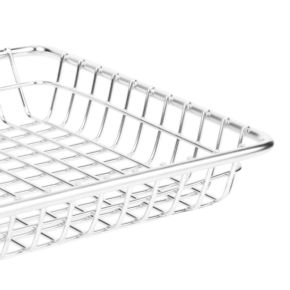 G.E.T. 4-835809 Metal Rectangular Wire Serving Tray Stainless Steel Wire Baskets
