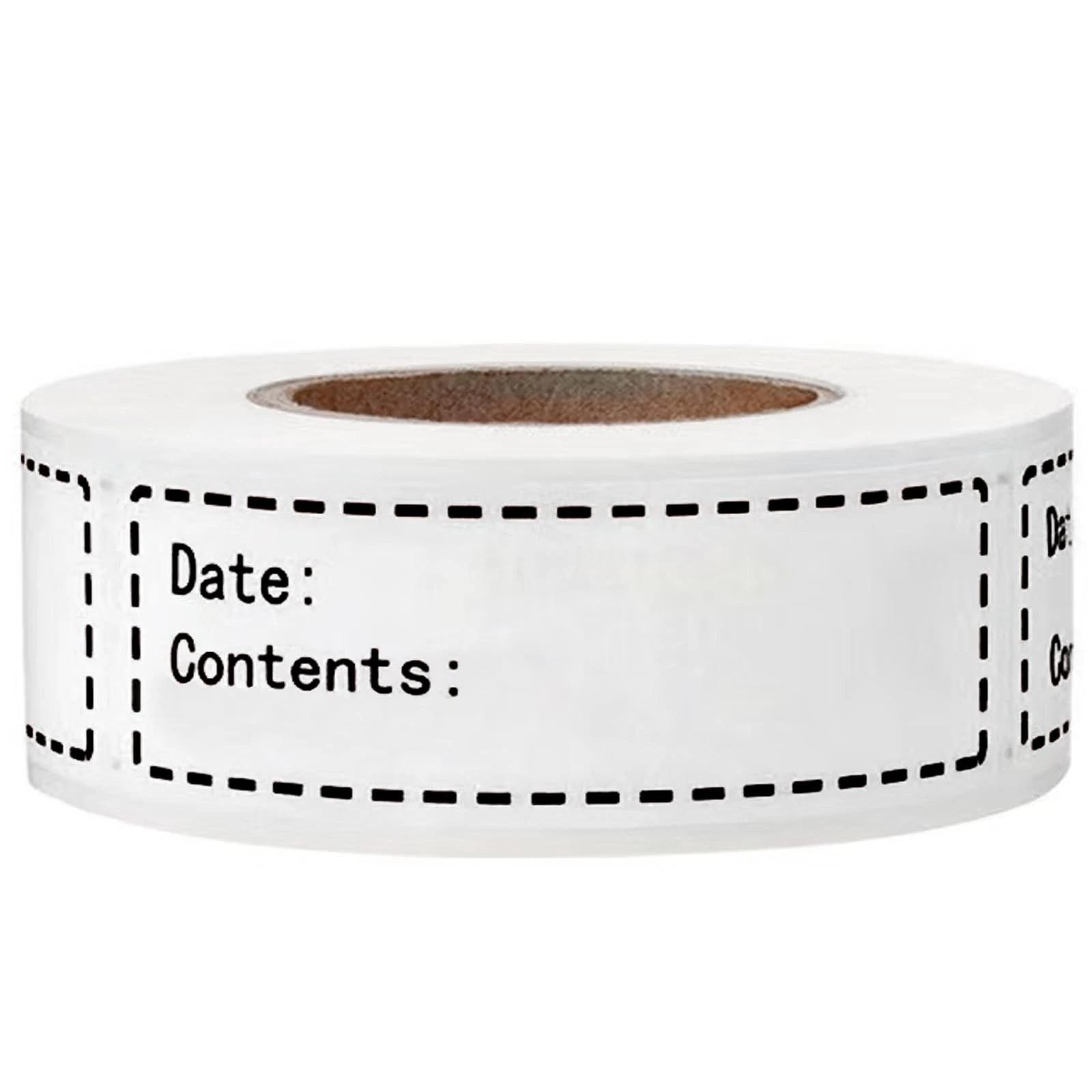 600 Pcs Removable Freezer Labels Food Storage Stickers Refrigerator Food Labels
