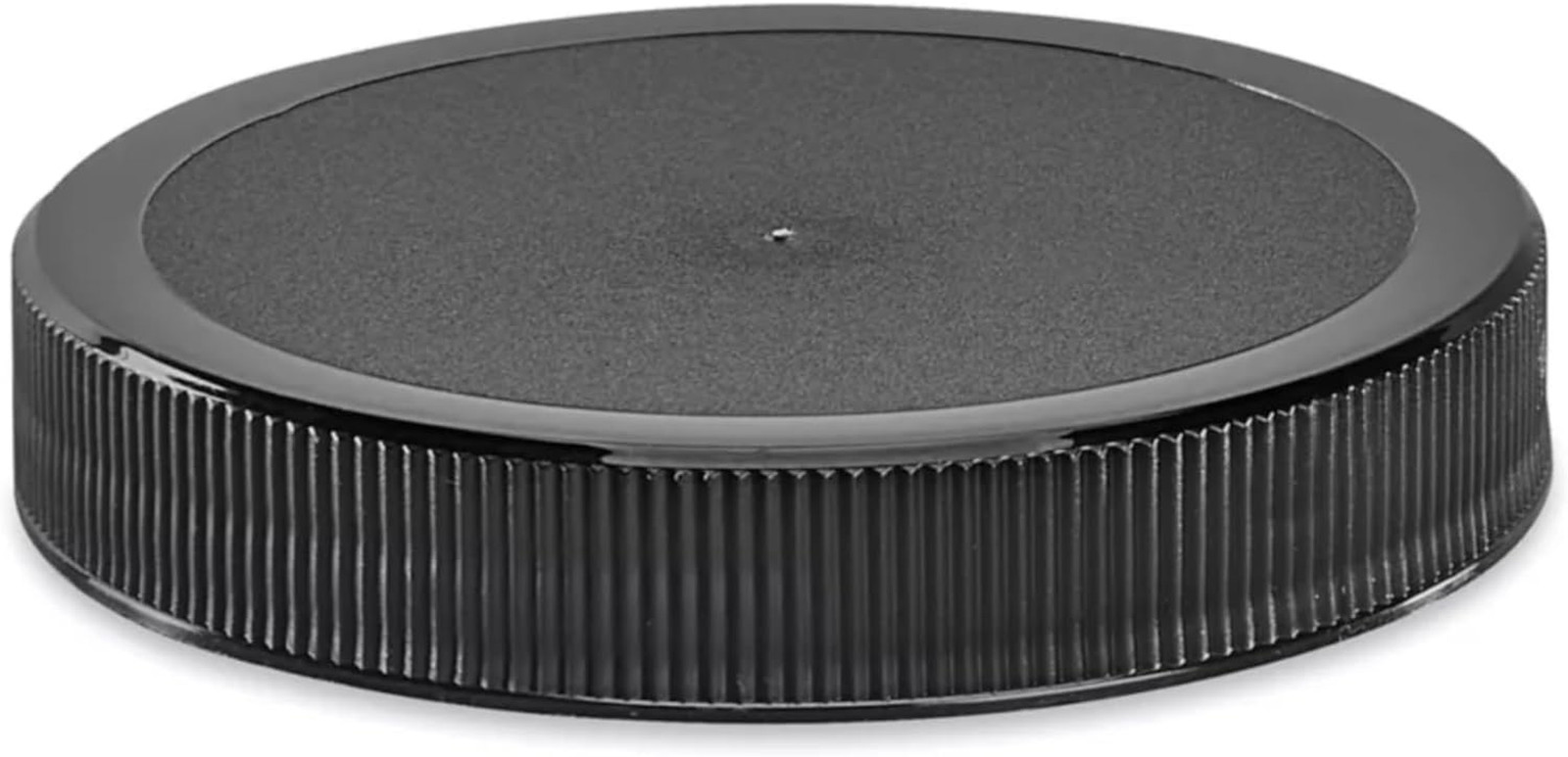 89Mm (3.50″) Fit -1 Pack Black Plastic Lids – PE Foam Liner, Food-Grade, Leak-Re