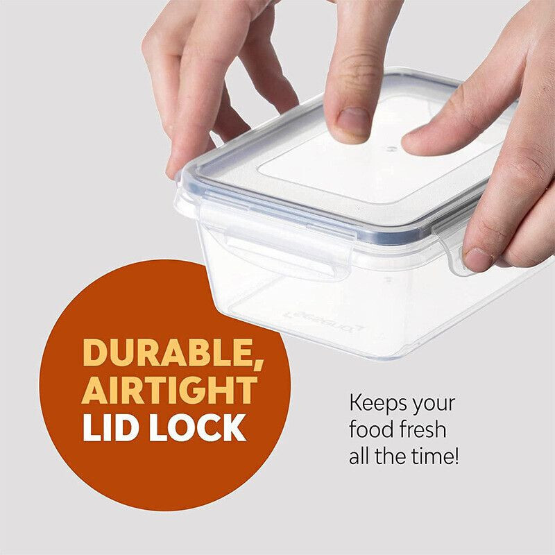 12pc Airtight Food Container Set Storage Lock Seal Lids Vent Leak Proof BPA-Free