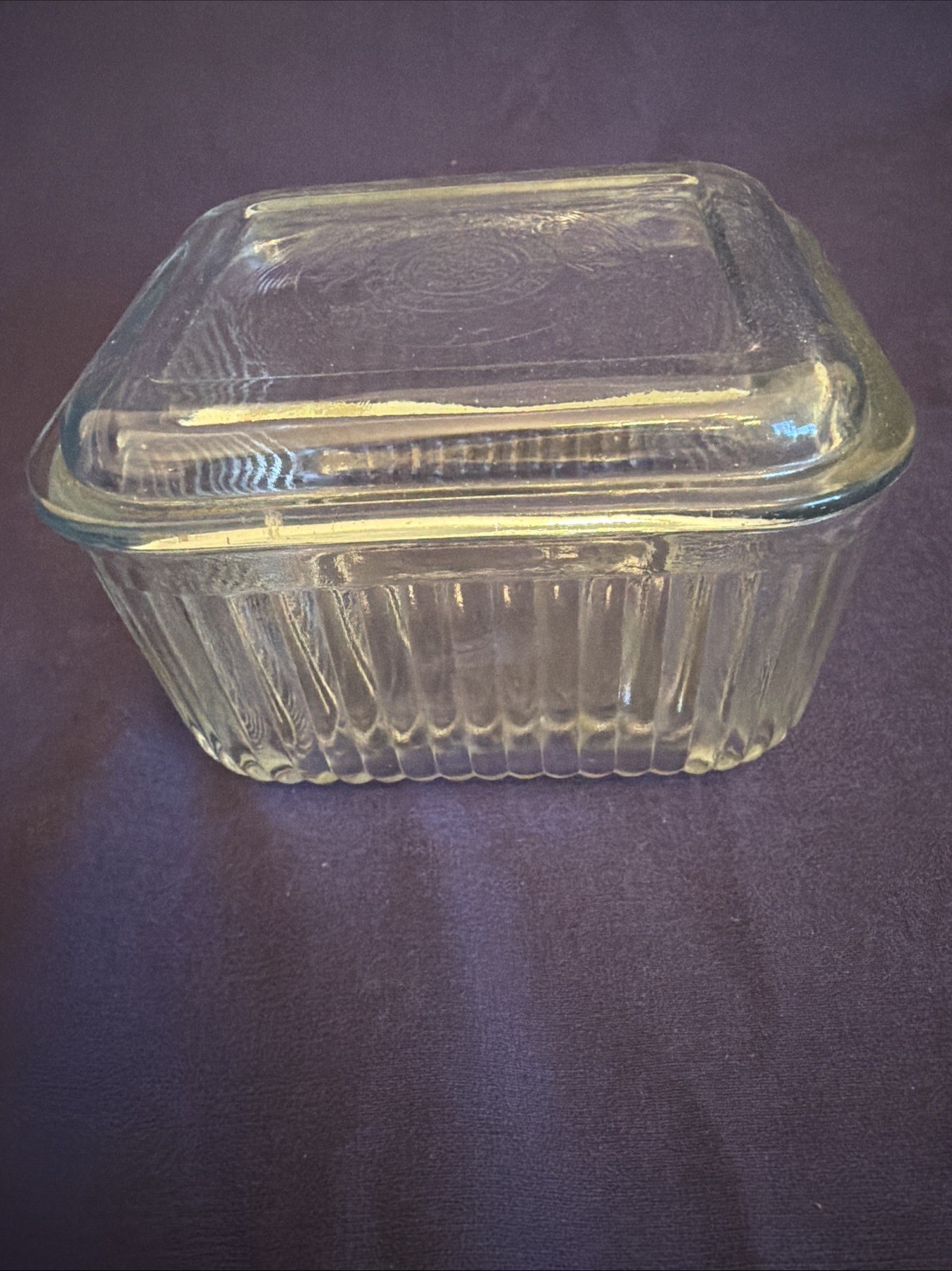 Glass Food Storage Container -Vintage