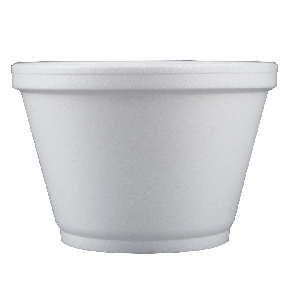 Dart Squat Foam Food Container White 6 oz. | 1000/Case