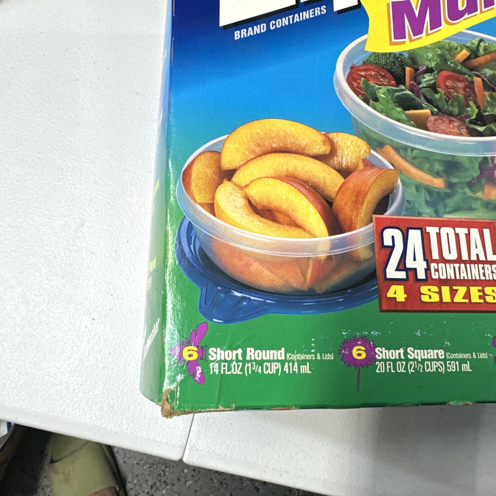 VTG Ziploc Snap N Seal 4 Sizes 24 Pc Set Multipack Round Square 2001 Sealed New