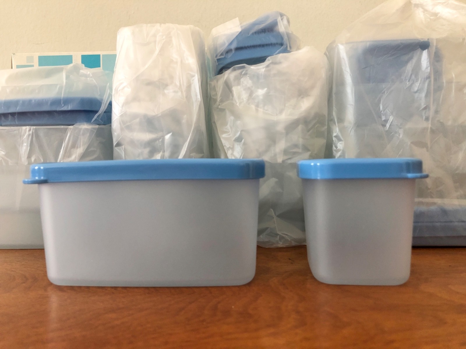TUPPERWARE HANDY FUNCTIONAL PETITE SQUARE CONTAINERS (14 PIECES)*NEW IN ORG BOX*