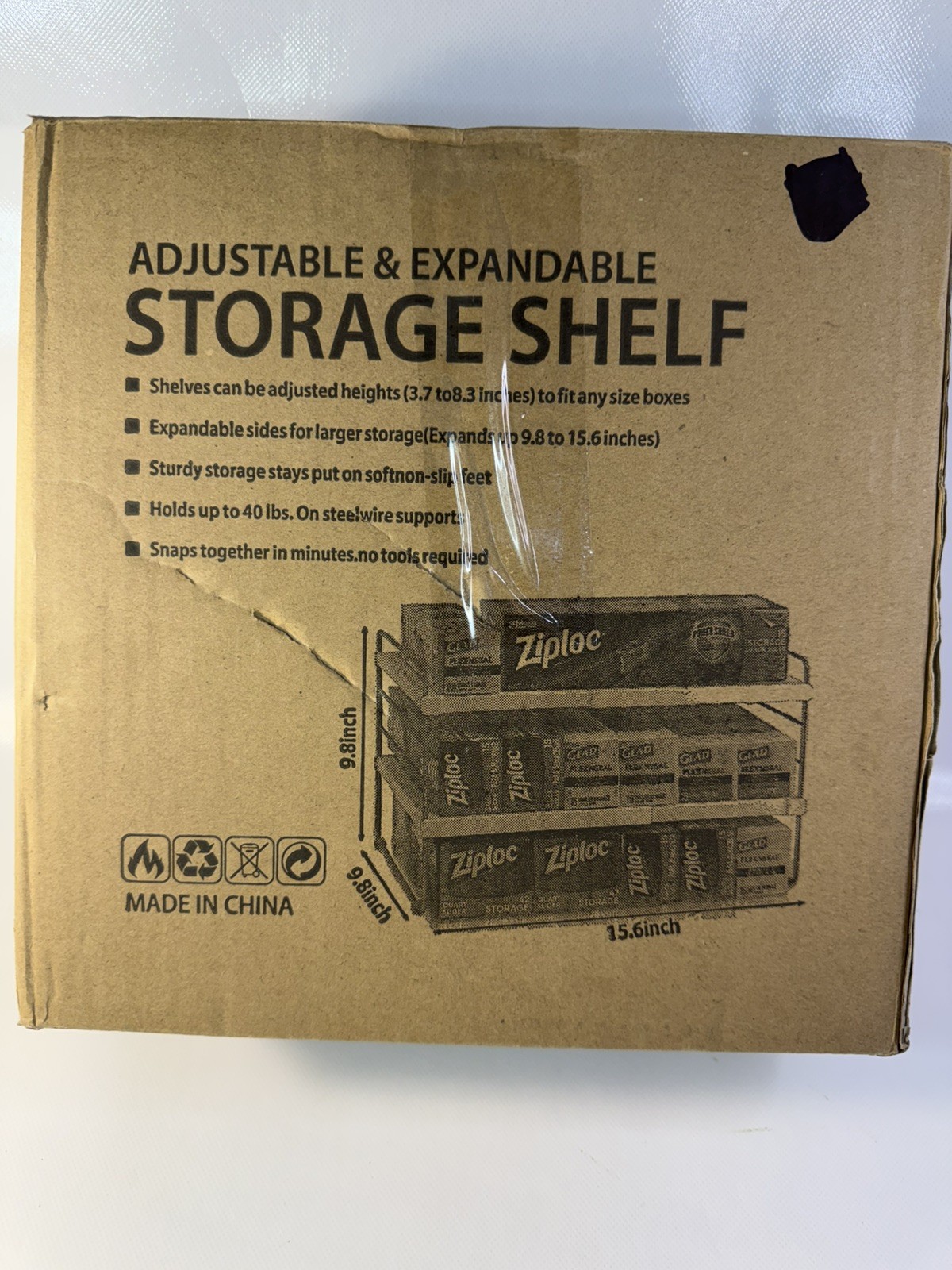 Foil Plastic Wrap Organizer 2 pk Expandable Kitchen Pantry Storage Height NIB